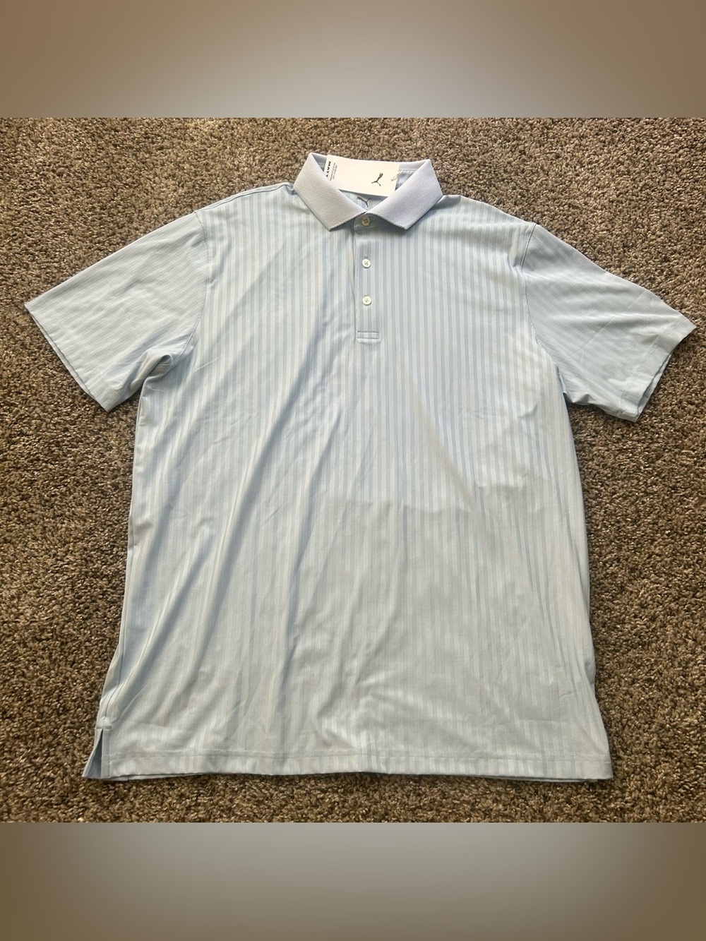 Puma MATTR Men’s Polo Golf Stripe Jacquard Blue Men’s Size XL 632200-04